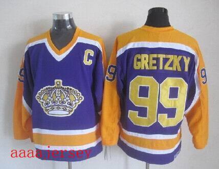 Los Angeles Kings retro ice hockey jersey M-3XL 洛杉矶国王队复古冰球服