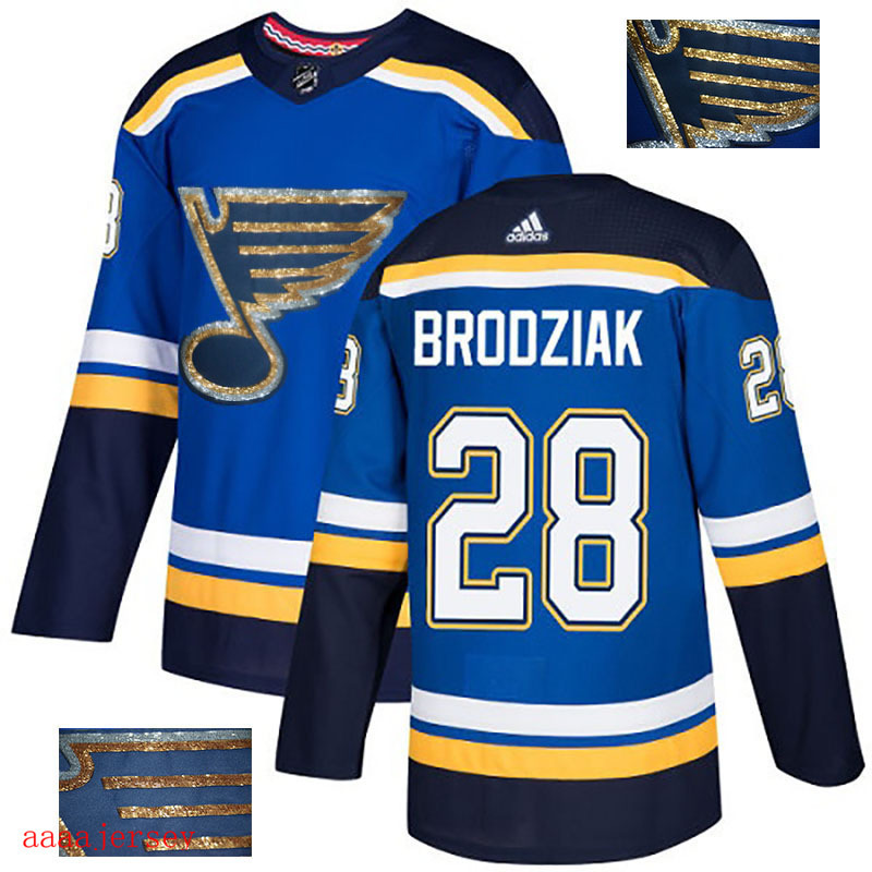 2018 St. Louis Blues ice hockey jersey M-3XL 圣路易蓝调队时尚亮片款冰球服 15
