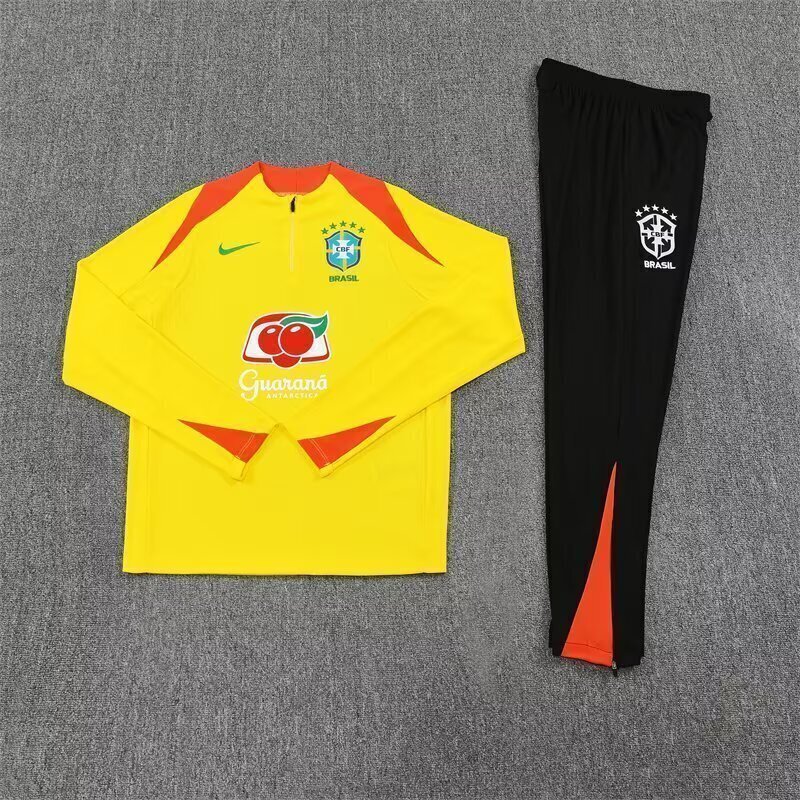 25-26 Brazil Football Kit Tracksuit Long Jacket Suits AAAAJersey Supply Yupoo