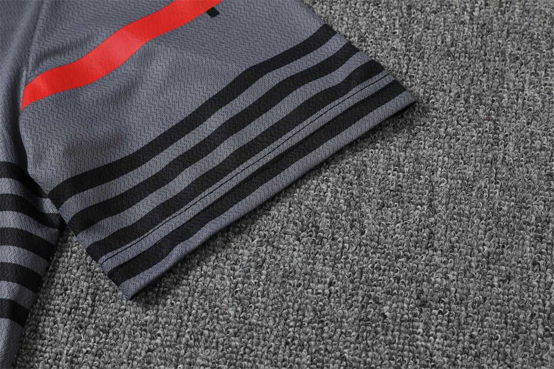 22-23 AC Milan Training Suit Short Sleeve Kit Grey 6