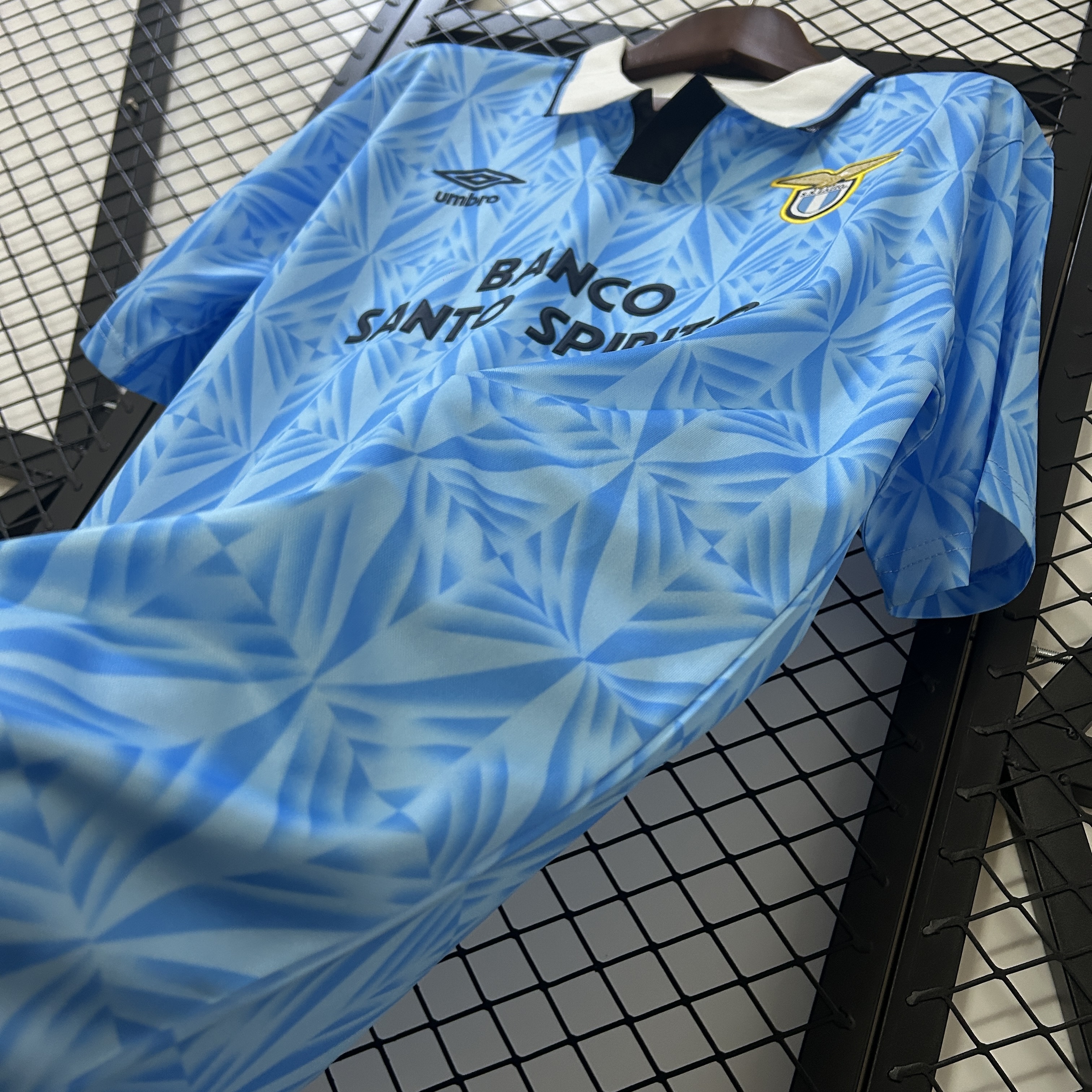 91-92 Lazio Home Retro Kit Vintage Shirt AAAAJersey Dropship Yupoo 6