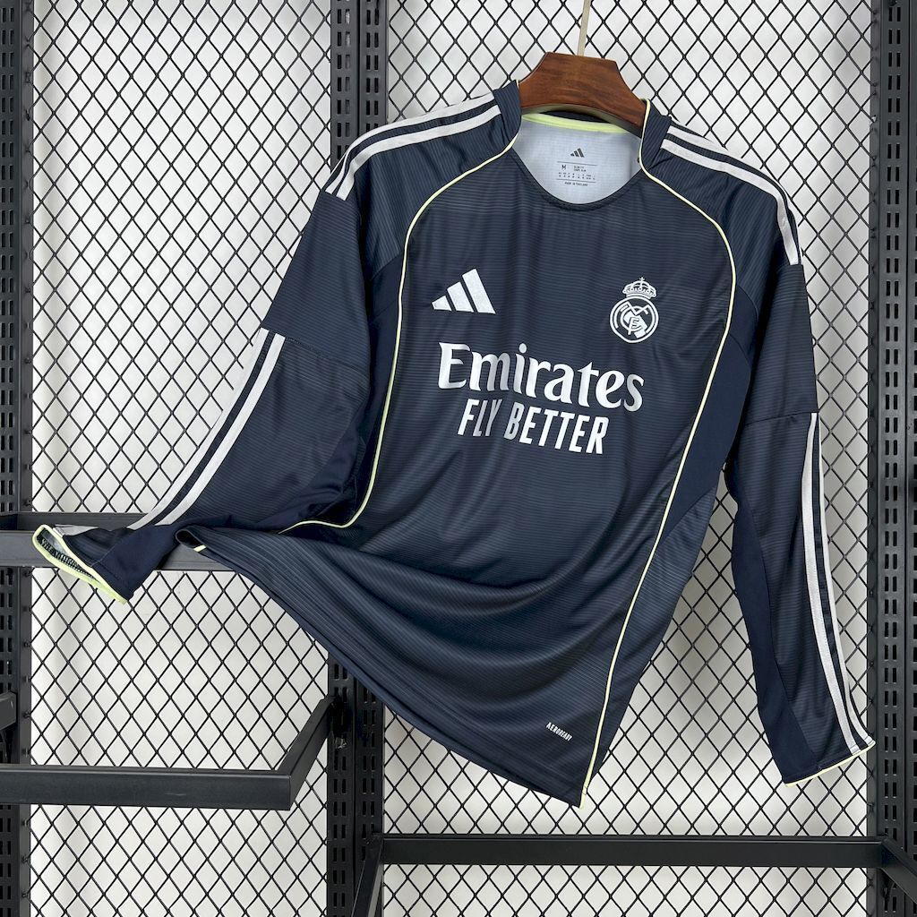 25-26 Real Madrid Away Long Sleeve Kit Football T-Shirt AAAAJersey Yupoo