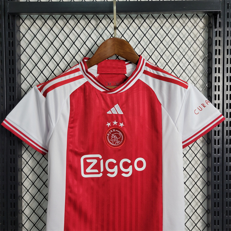 23-24 Kids Ajax Home Size 16-28 Soccer Jerseys 7