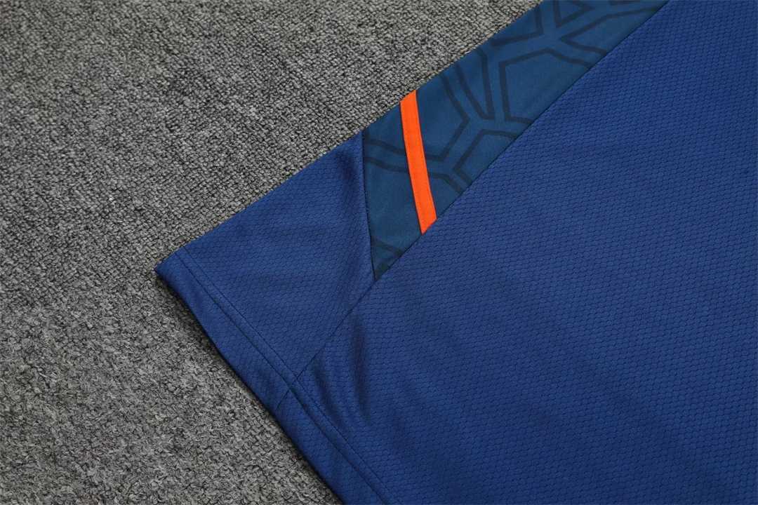 22-23 Manchester United Training Suit Short Sleeve Kit Blue 14