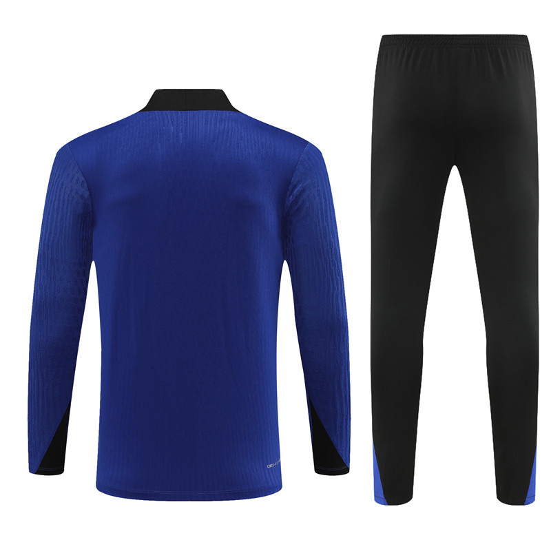 24-25 Barcelona Blue Player Long Sleeve Training Suit Football Shirts 2