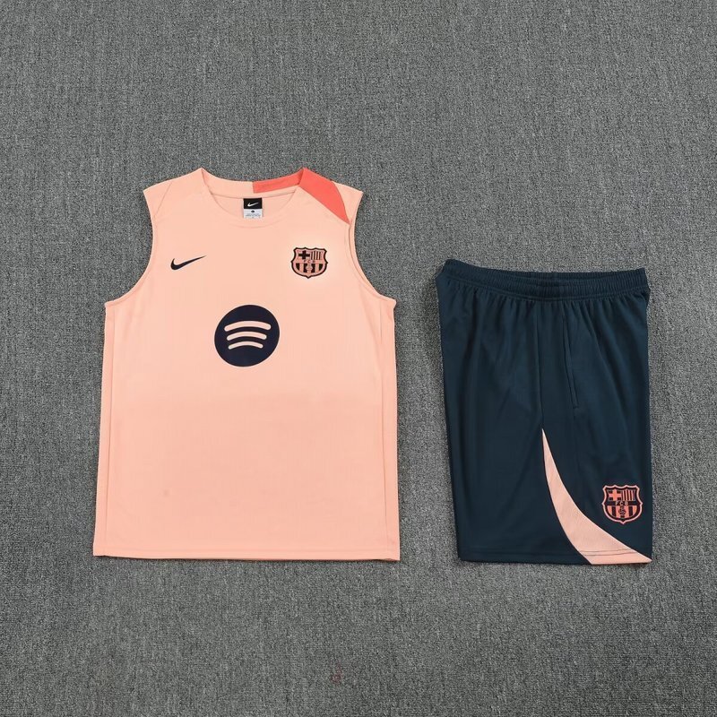 25-26 Barcelona Training Vest Kit Pink Soccer AAAAJersey Supply Yupoo 2