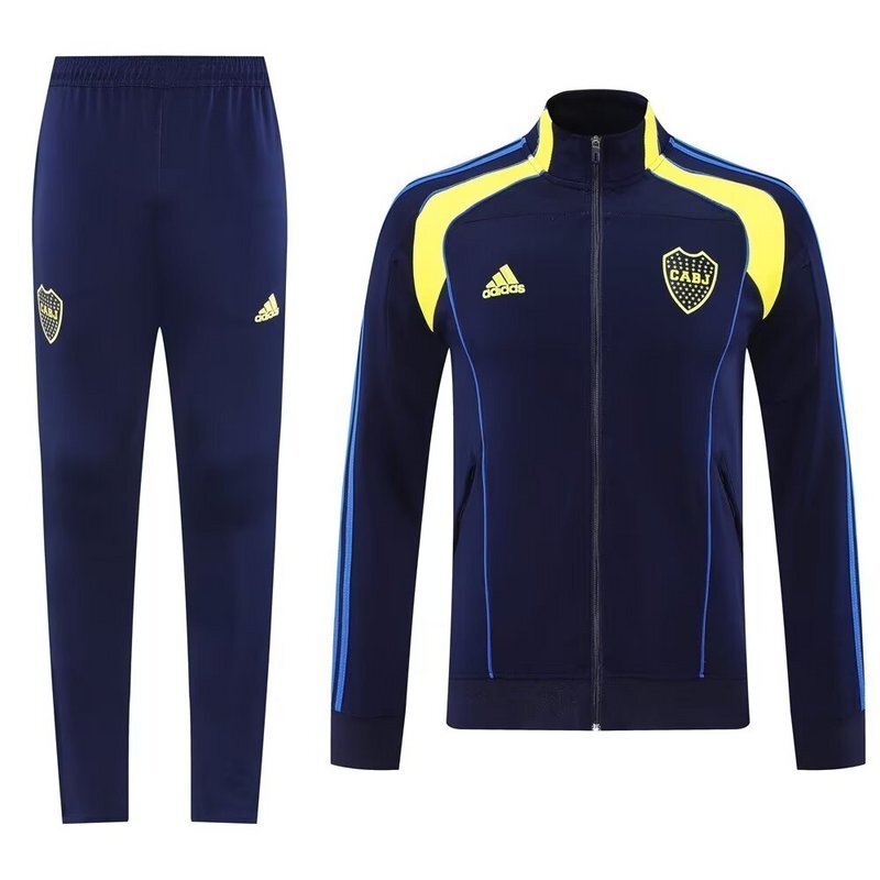 25-26 Boca Juniors Navy Football Tracksuits Long Jacket Suits