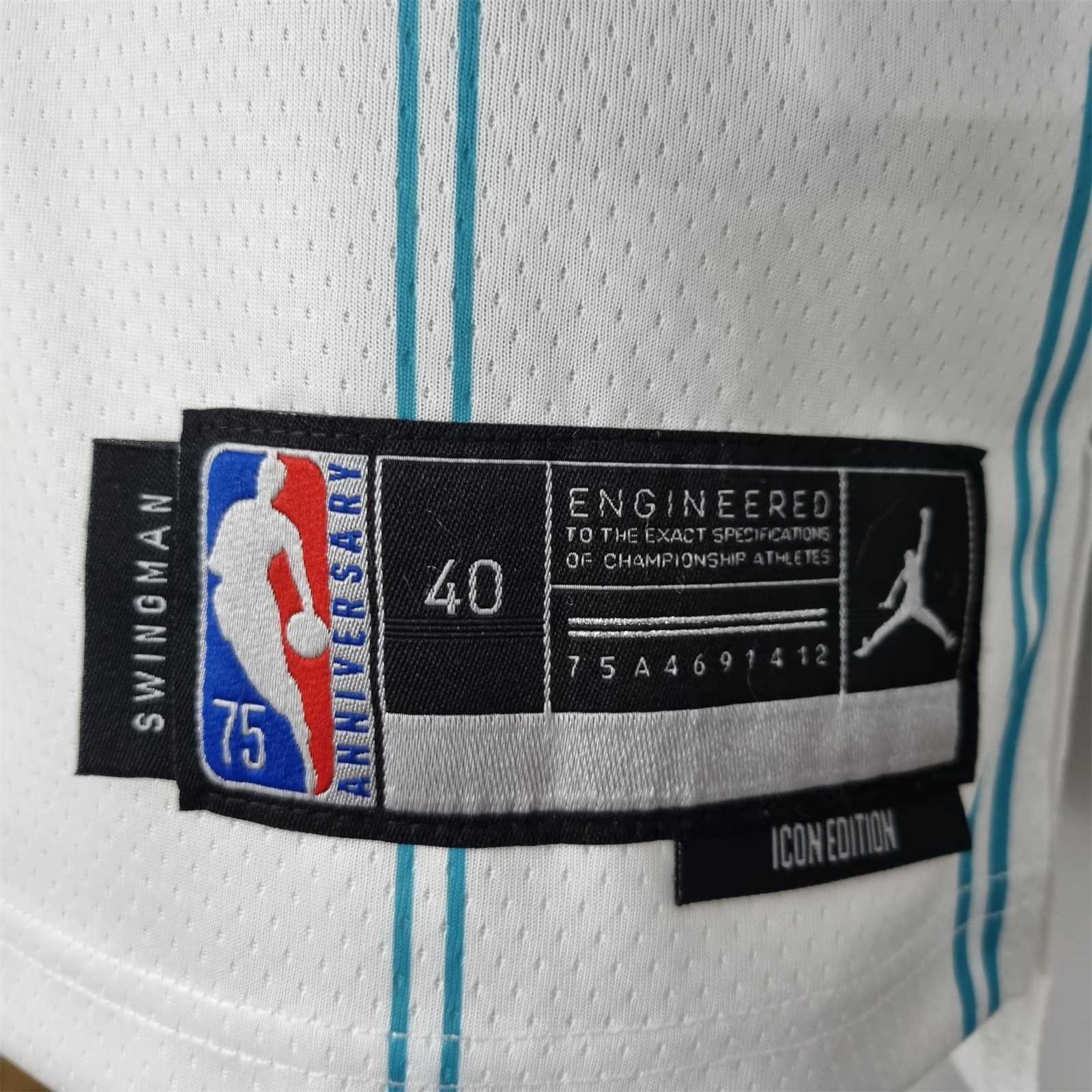 75th Anniversary Oubre #12 Charlotte Hornets White NBA Jersey 5