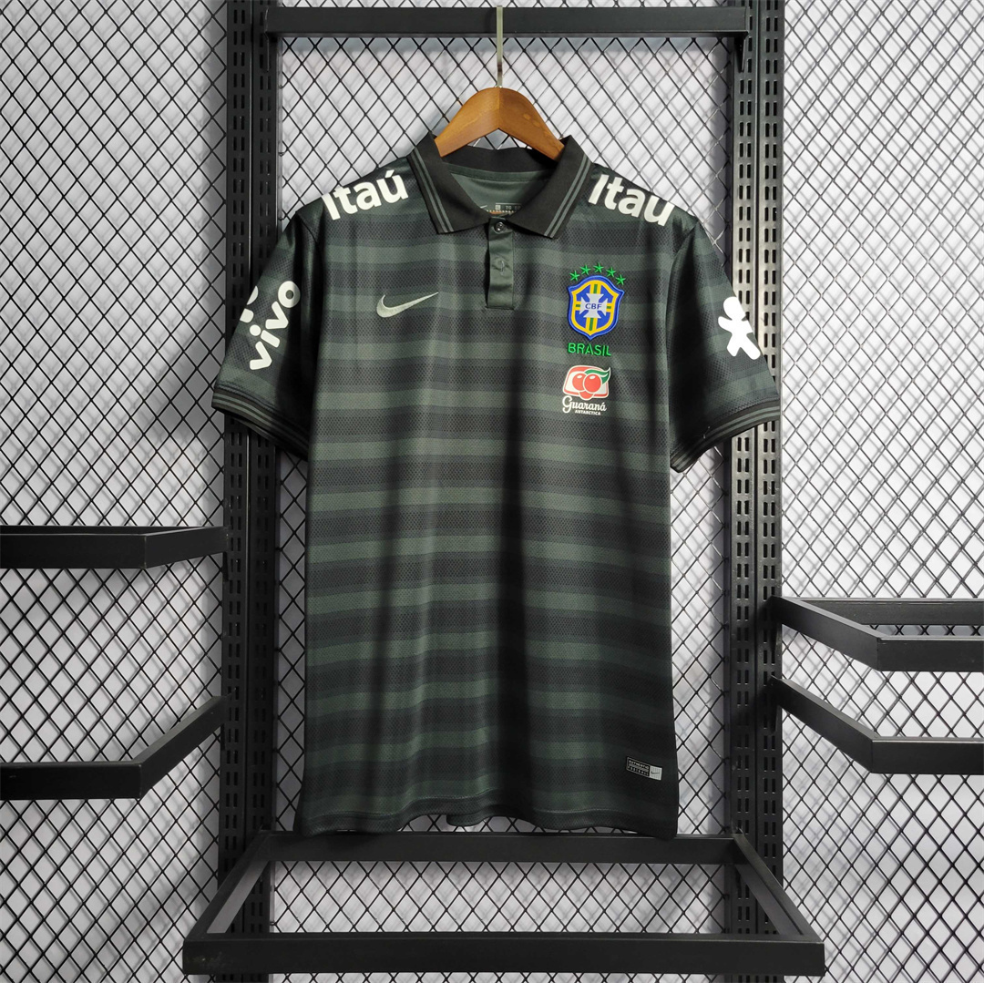 Brazil Polo Black Stripe