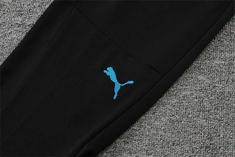 Polo Marseille black with grey-stripe 12