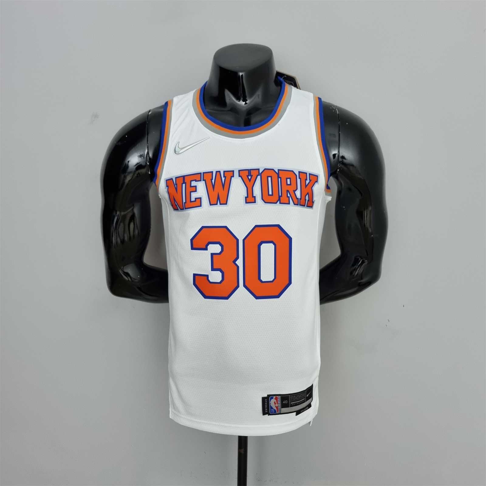 75th Anniversary Randle #30 New York Knicks White NBA Jersey