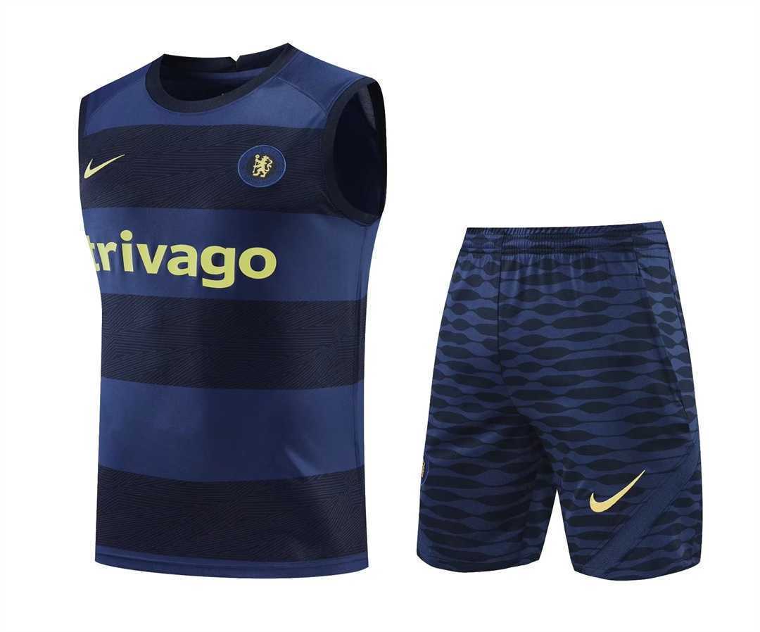 22-23 Chelsea vest training suit kit royal blue