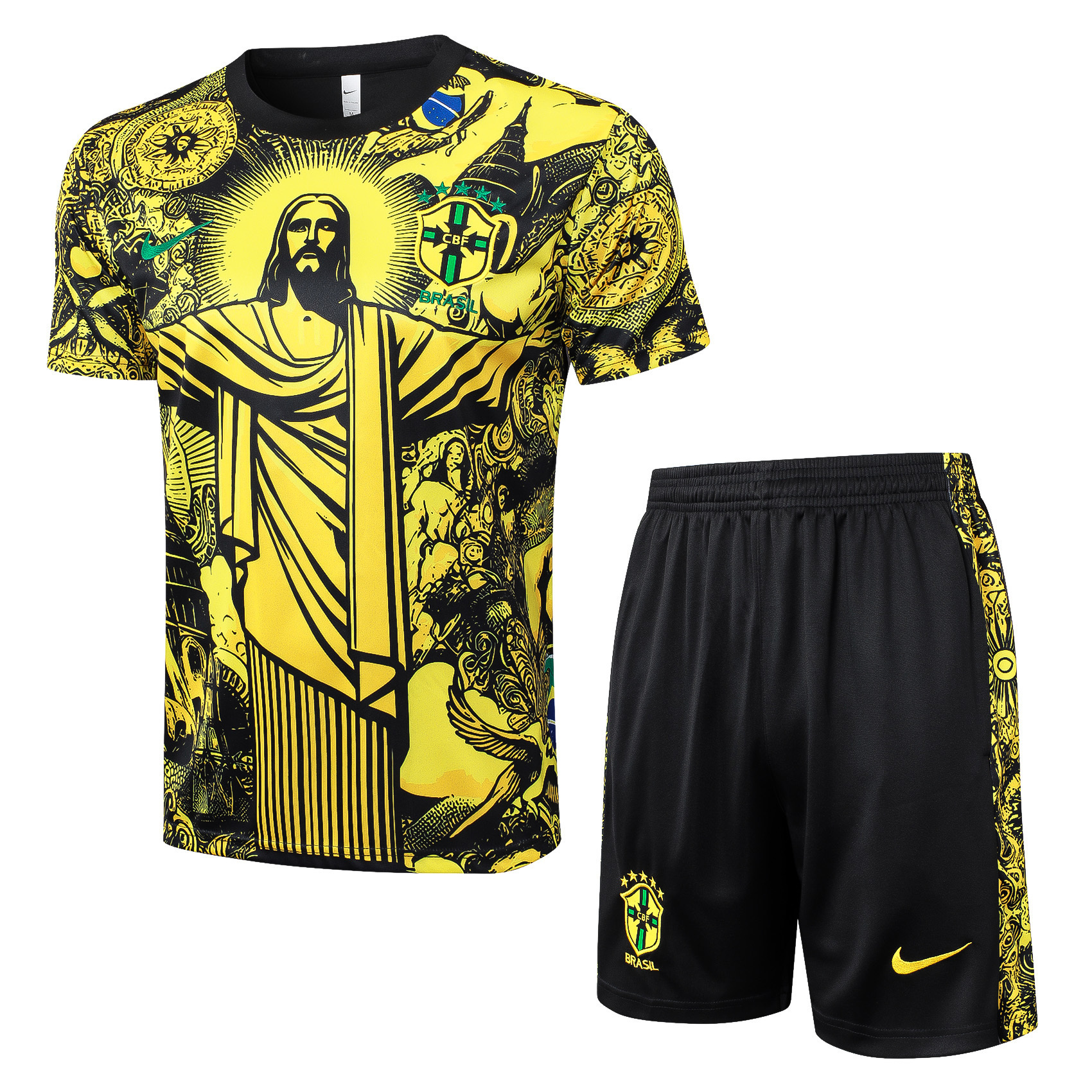2024 Brazil Christ the Redeemer Yellow Special Edition Kit Soccer AAAAJersey Yupoo
