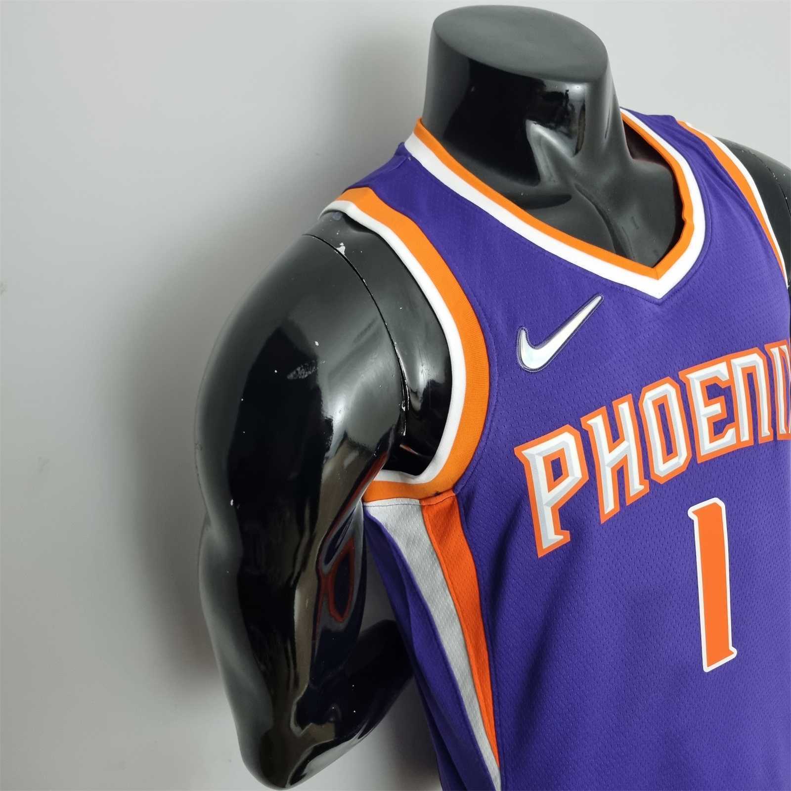 75th Anniversary Booker #1 Phoenix Suns Purple NBA Jersey 3