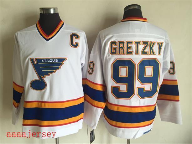 St. Louis Blues retro ice hockey jersey M-3XL 圣路易蓝调队复古冰球服 2