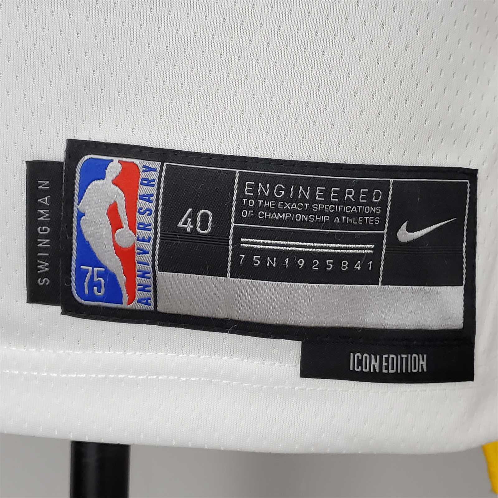 75th Anniversary Golden State Warriors Curry #30 Mexico Edition White NBA Jersey 3