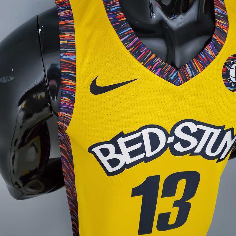 Harden #13 Brooklyn Nets Commemorative Edition Yellow 4