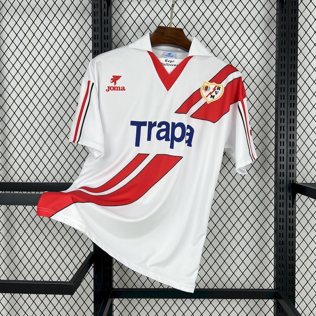 97-98 Rayo Vallecano Home Retro Kit Vintage Shirt AAAAJersey Supply Yupoo