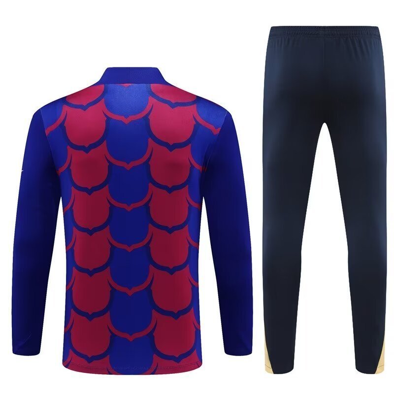 24-25 Barcelona Long Sleeve Training Suit Football Shirts 2