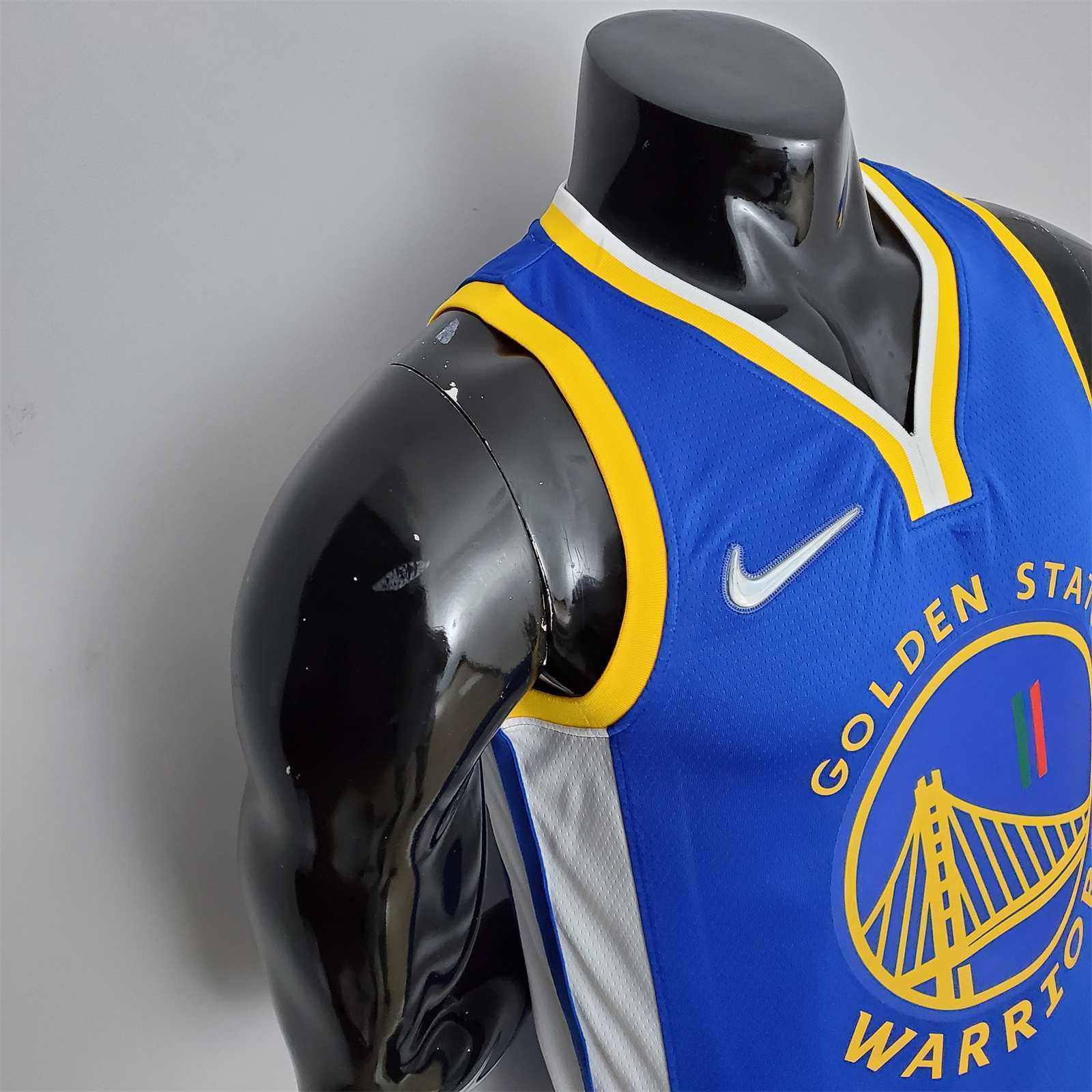75th Anniversary Golden State Warriors Thompson #11 Mexico Edition Blue NBA Jersey 4
