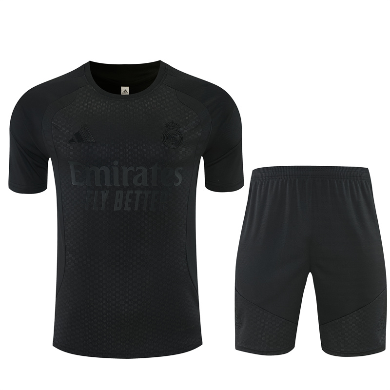 26-27 Real Madrid Aldult Kit Black Football Training Tracksuit Yupoo 5 2