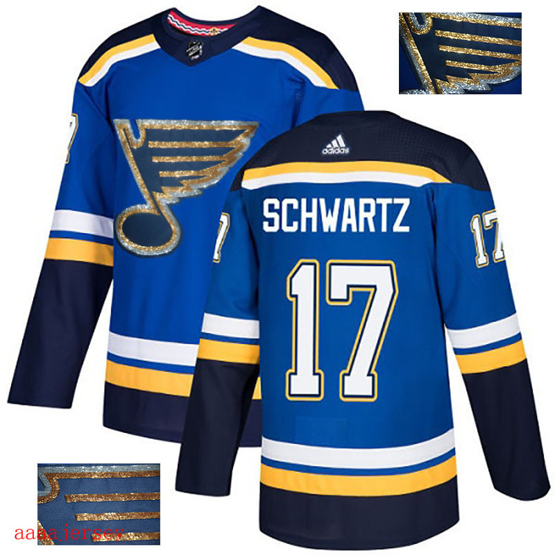 2018 St. Louis Blues ice hockey jersey M-3XL 圣路易蓝调队时尚亮片款冰球服 23