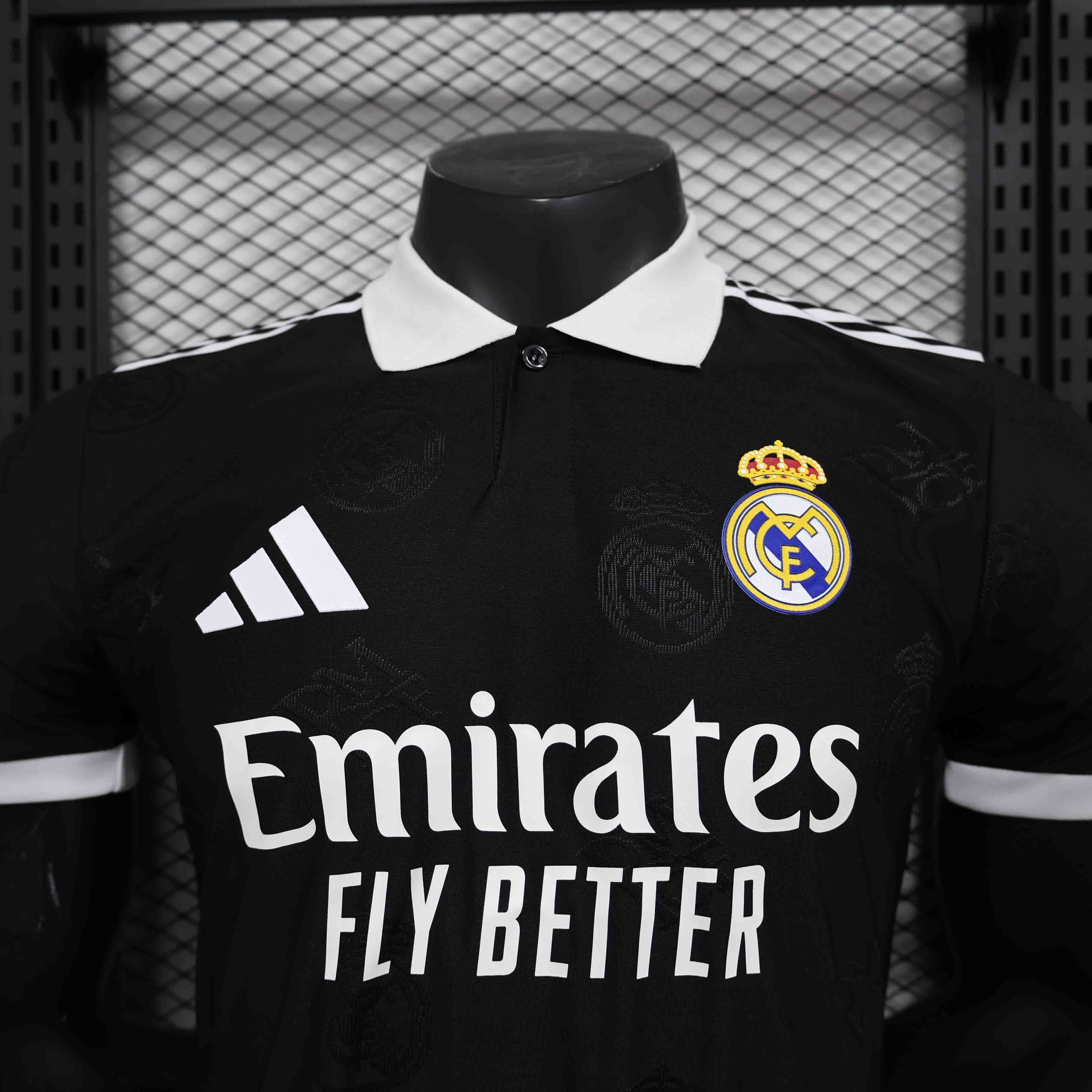 25-26 Real Madrid OG Special Edition Black Player Version POLO Shirt AAAAJersey Supplier Yupoo 2