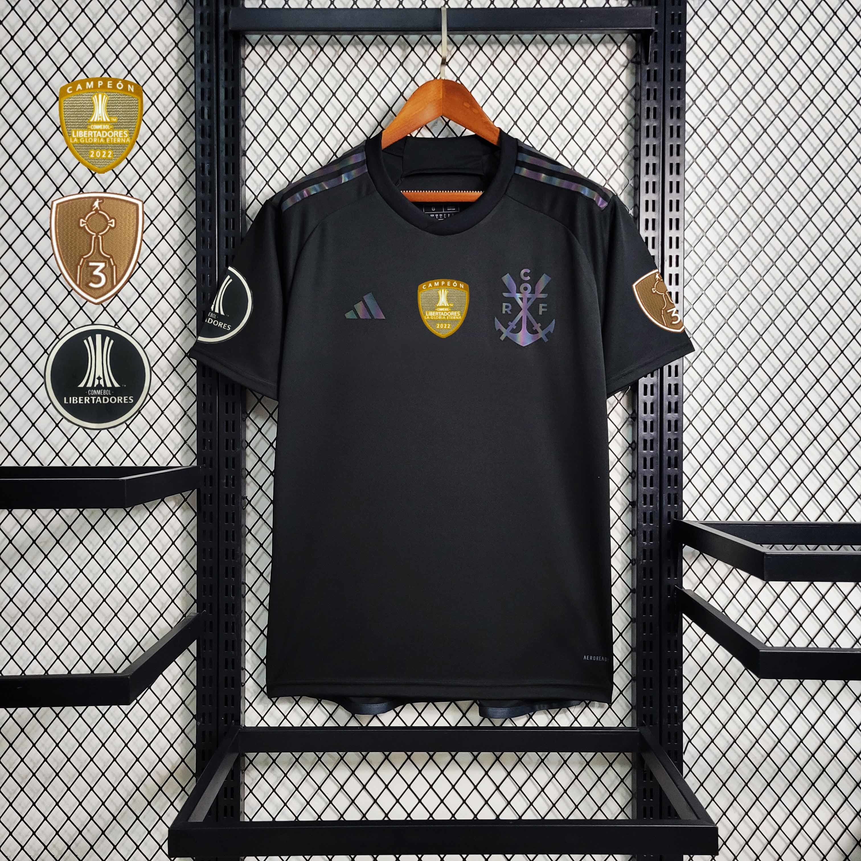 23-24 All sponsor+patch Flamengo Black Soccer Jerseys 11