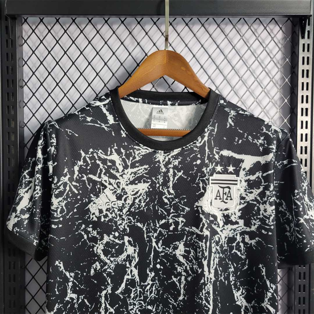 2022 Argentina black and white pre-match training suit 8