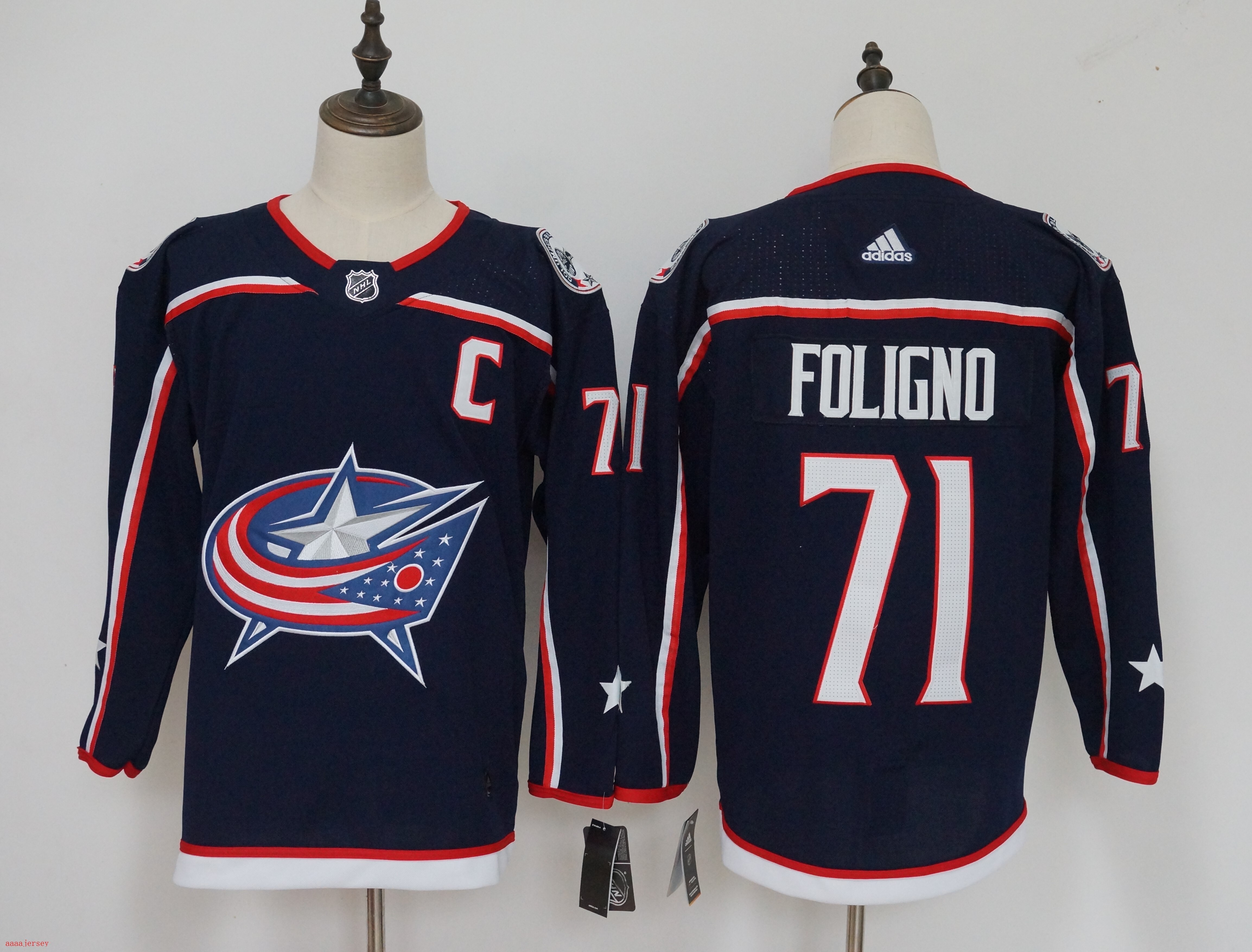 Columbus Blue Jackets Ice Hockey jersey M-3XL 哥伦布蓝衣队冰球服-2