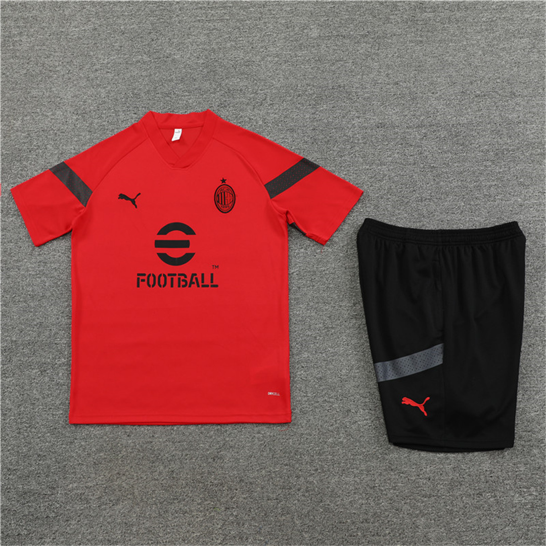 22-23 AC Milan Training Kit Red 7
