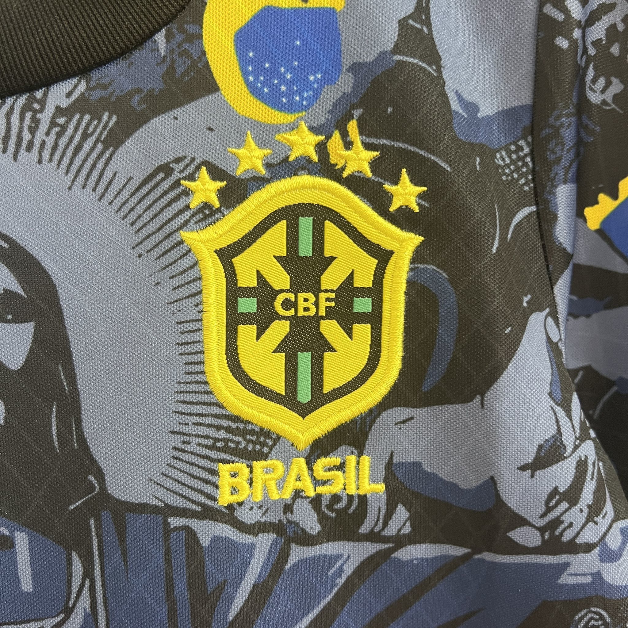 24-25 Brazil Dark Blue Jesus Kid Kits Youth Apparels AAAAJersey Supplier Yupoo 1
