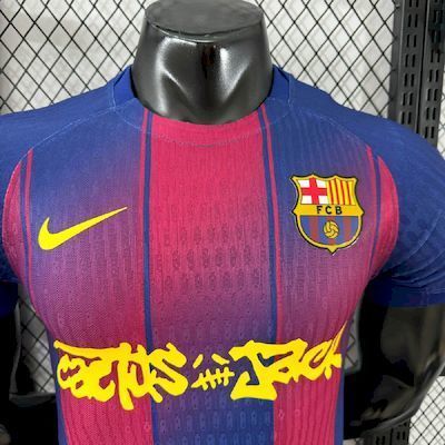 25-26 Barcelona x Travis Scott Edition Home Kit Player Version Shirt AAAAJersey Supply Yupoo 3
