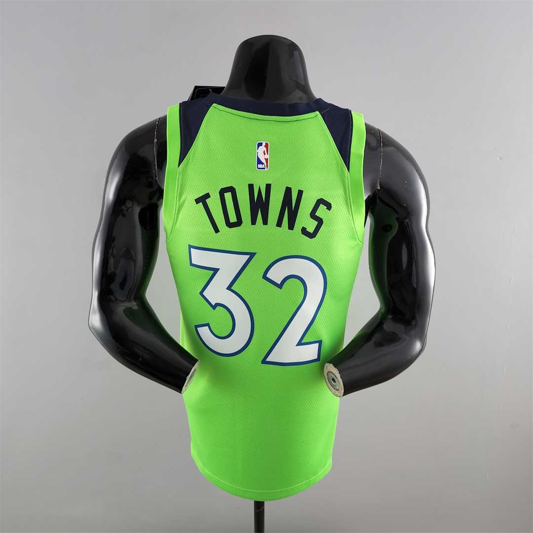 Minnesota Timberwolves TOWNS#32 Air Jordan NBA Jersey Blue 4