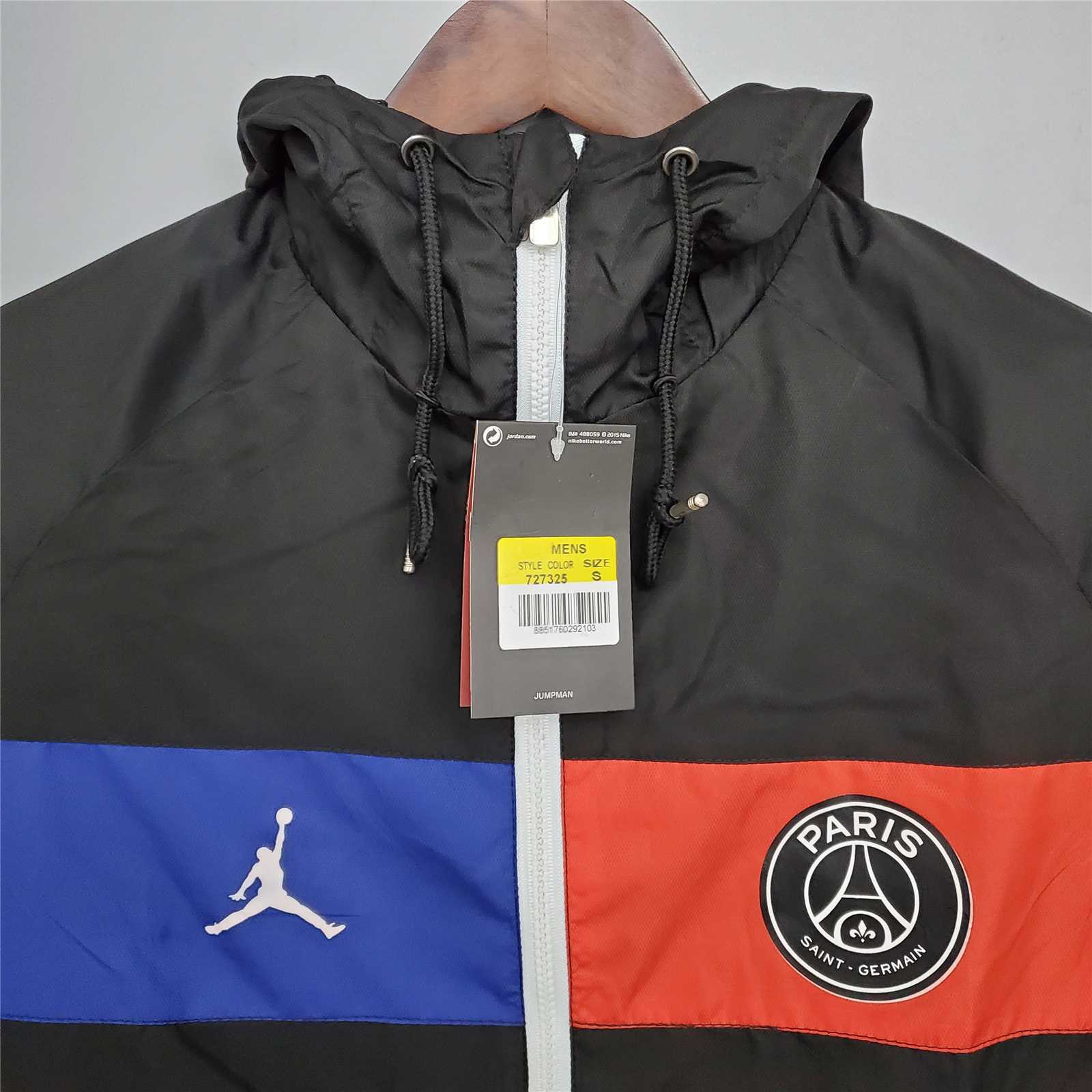 20-21 PSG Black and Blue&amp;Red Windbreaker 2