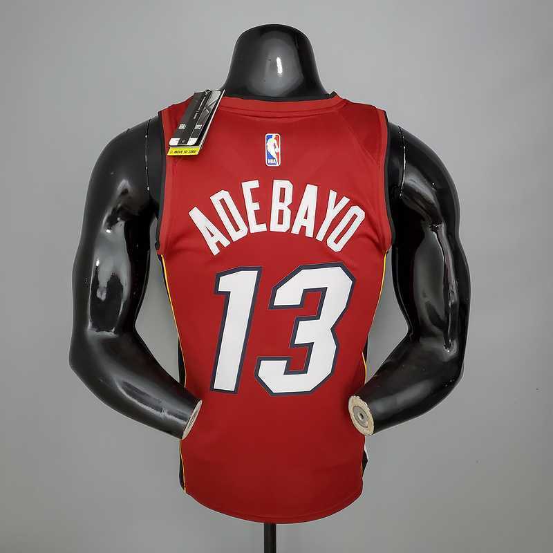 New Miami Heat Jordan ADEBAYO#13 Burgundy 4