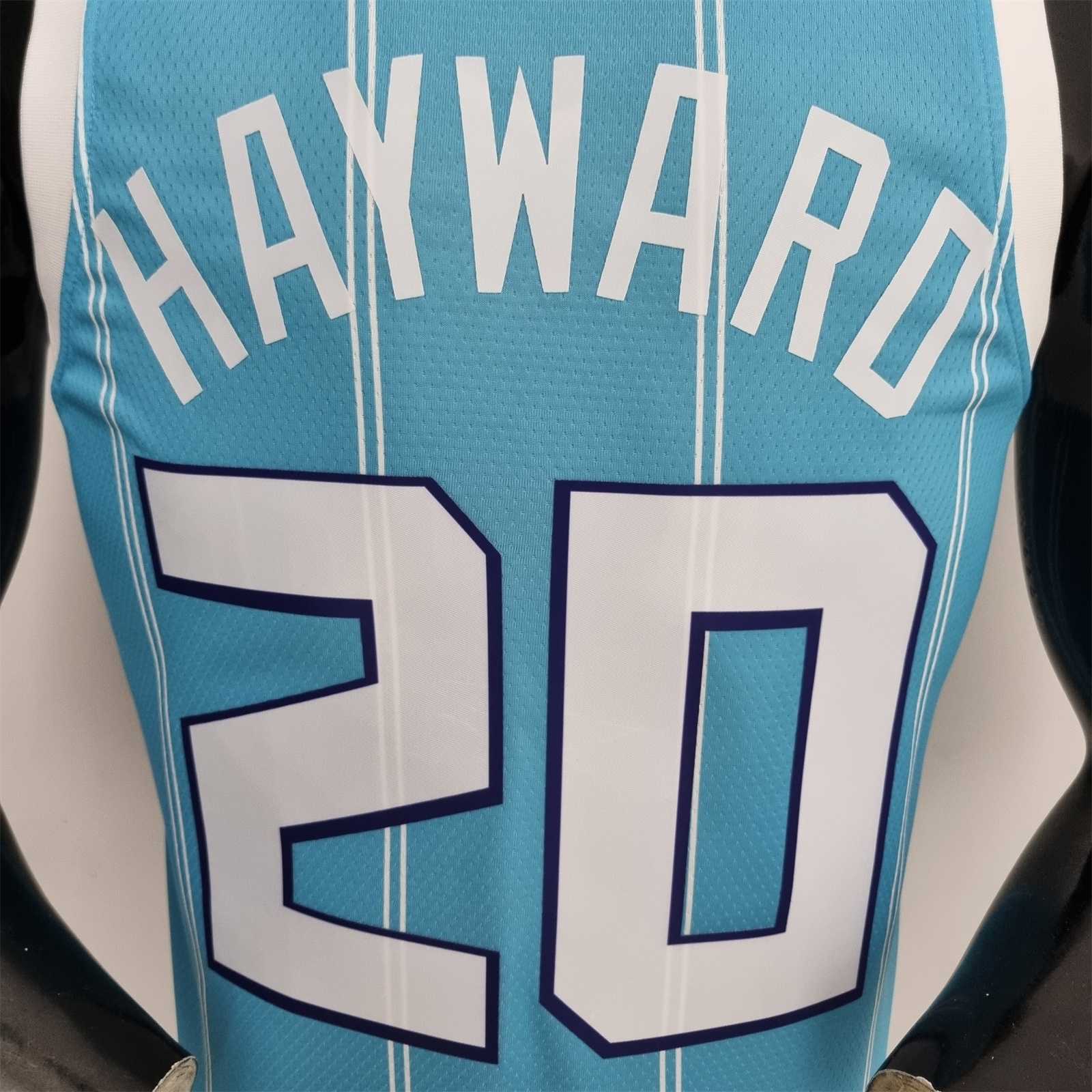 75th Anniversary Hayward #20 Charlotte Hornets Blue NBA Jersey 2