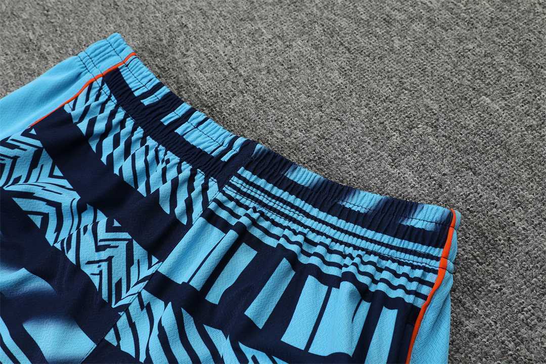 22-23 Manchester City Training Wear Short Sleeve Kit Blue 12