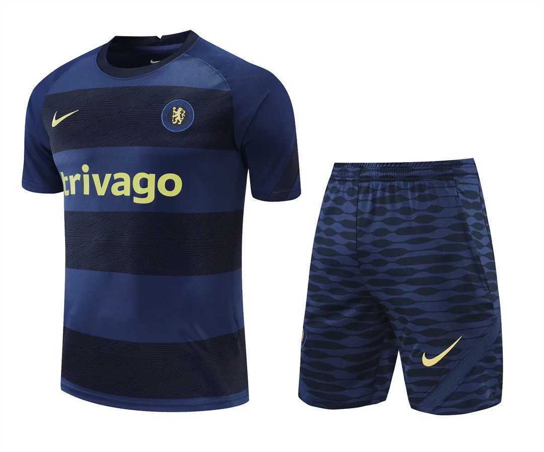 22-23 Chelsea Training Suit Short Sleeve Kit Sapphire Blue
