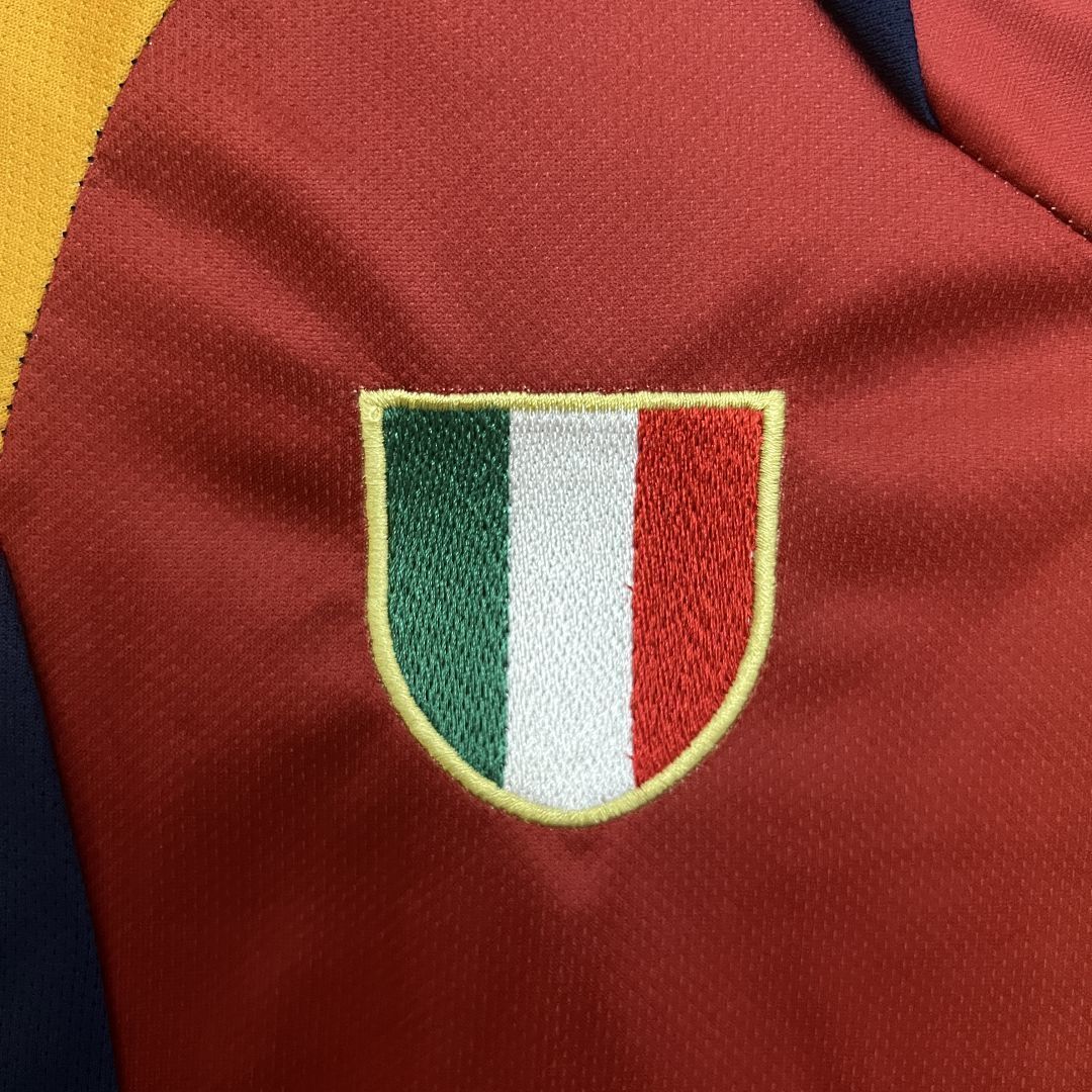 01-02 Roma Home Retro Kid Kits Youth Apparels Sport AAAAJersey Yupoo 2