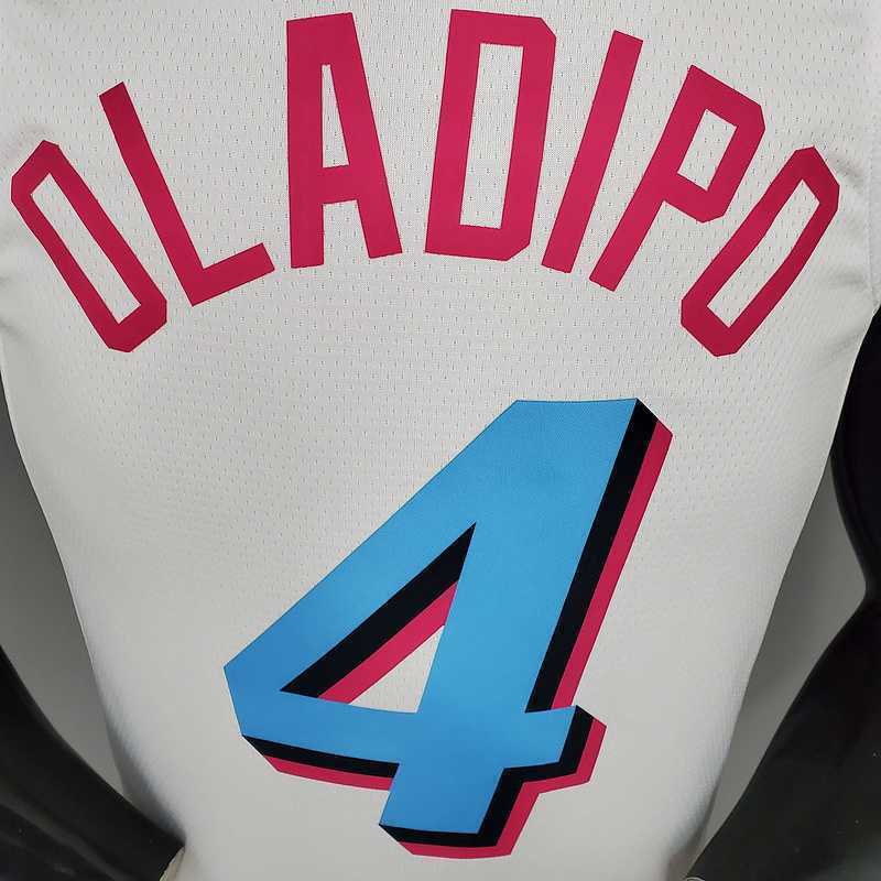 OLADIPO#4 Miami Heat V-neck White 5