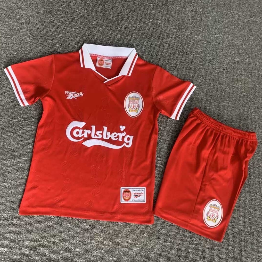 96-97 Liverpool Home Retro Kid Kits Youth Apparels Football AAAAJersey 16-28