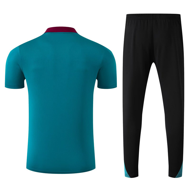 25-26 PSG Green POLO Training Kits Football Tracksuits 2