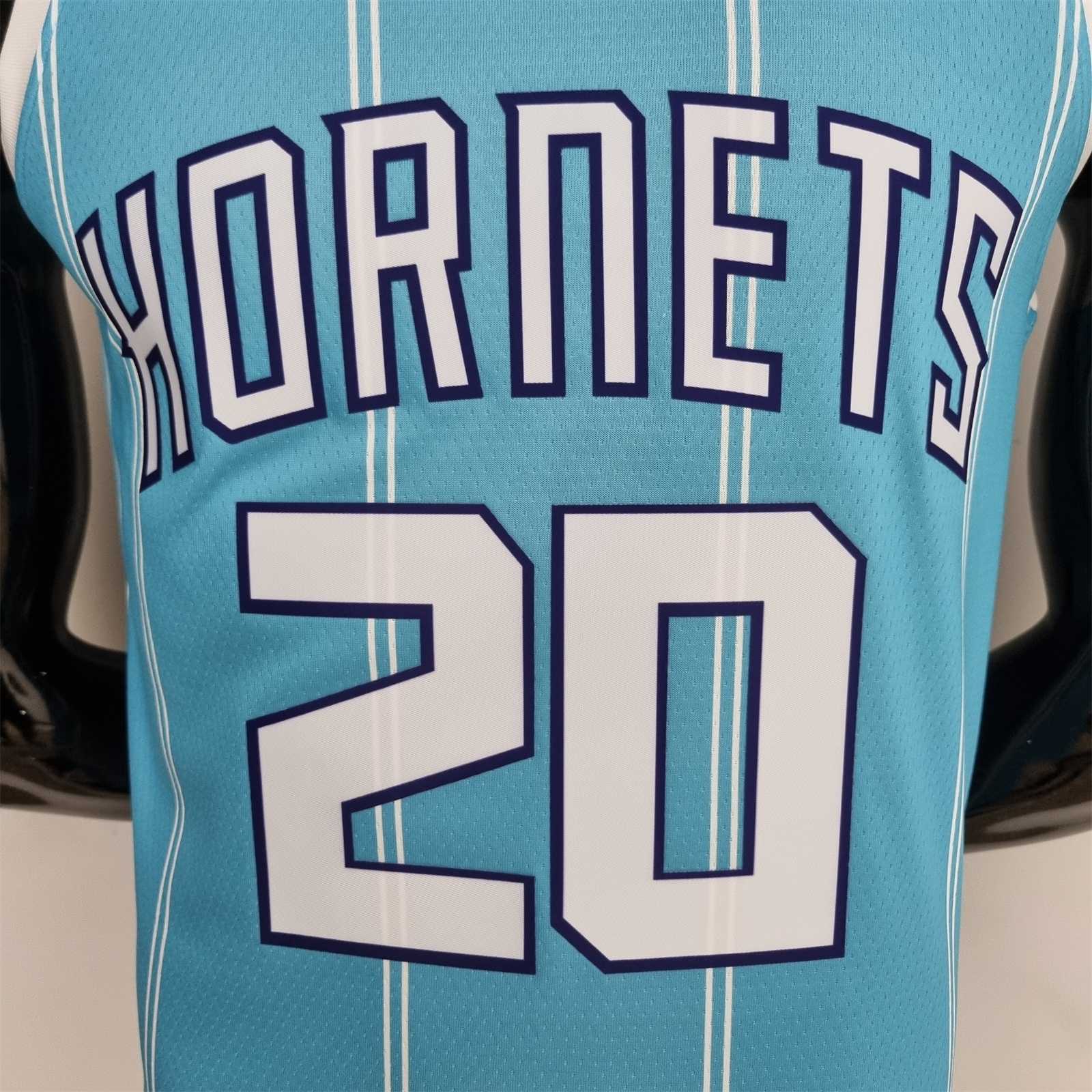 75th Anniversary Hayward #20 Charlotte Hornets Blue NBA Jersey 4