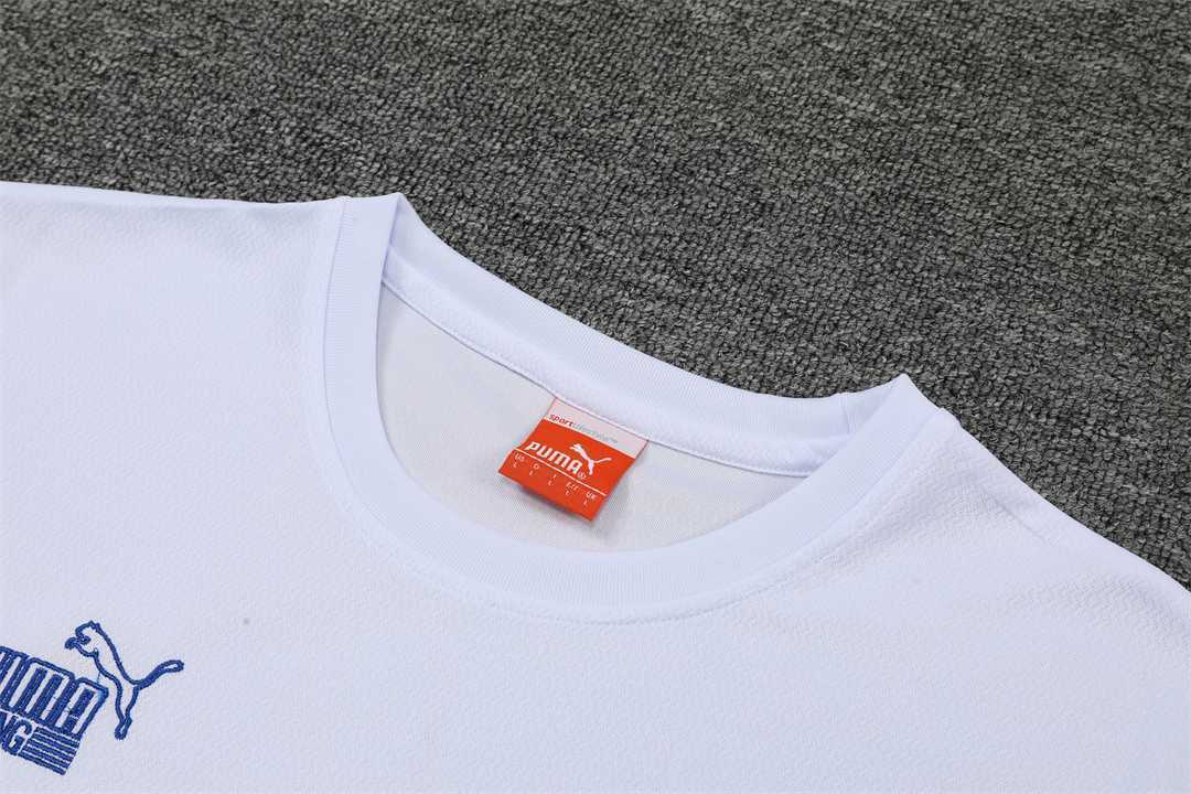 22-23 Marseille training suit short sleeve kit white blue 14