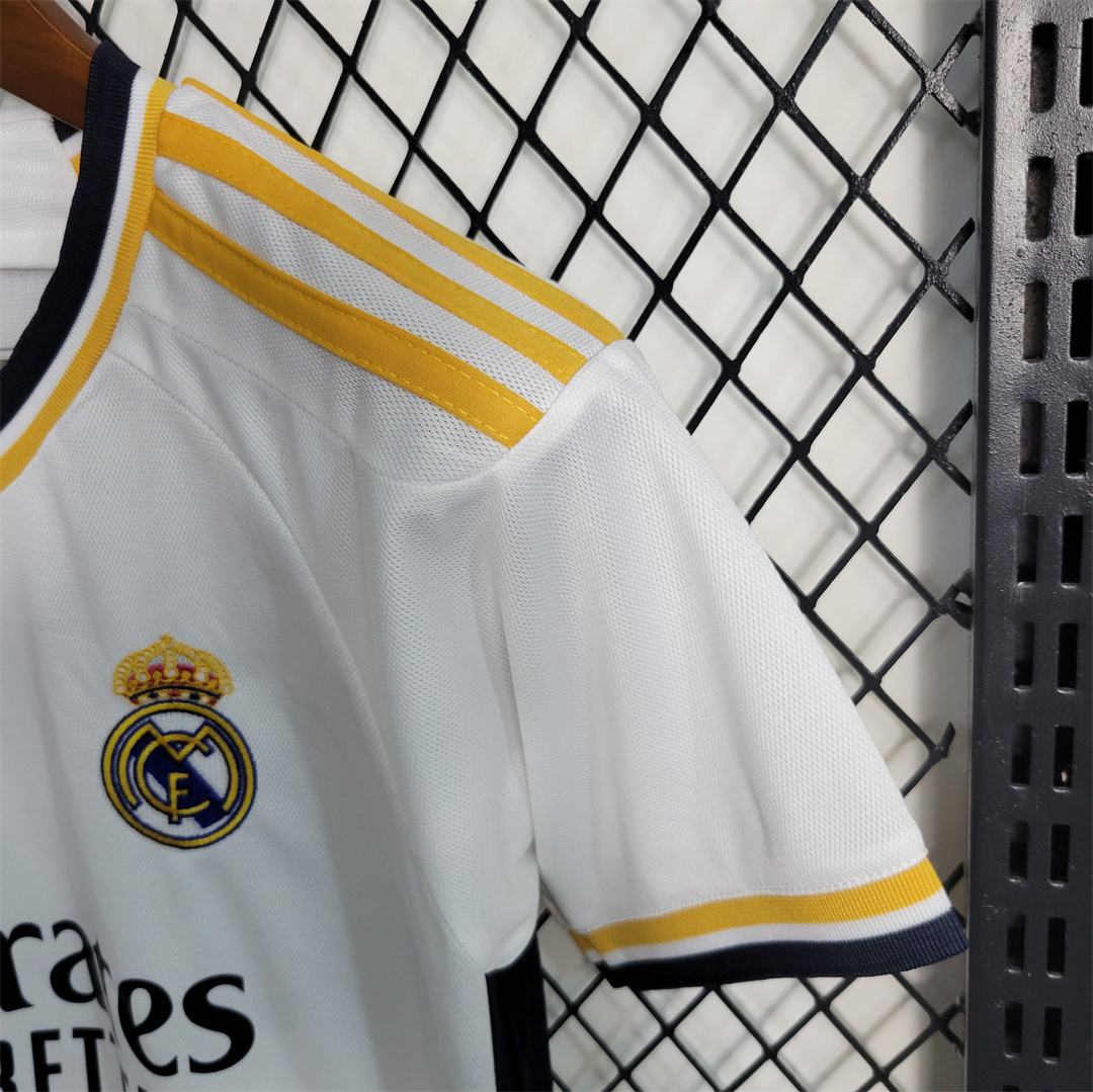 23-24 Real Madrid home kids kit 1