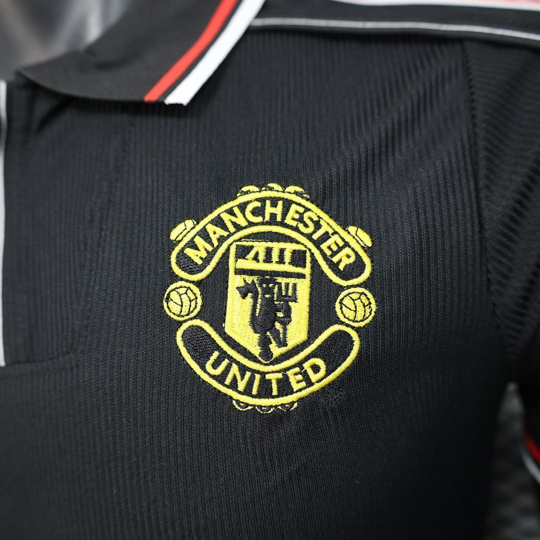 98-99 Manchester United Black Retro Kit Player Version Shirt AAAAJersey Wholesale Yupoo 6