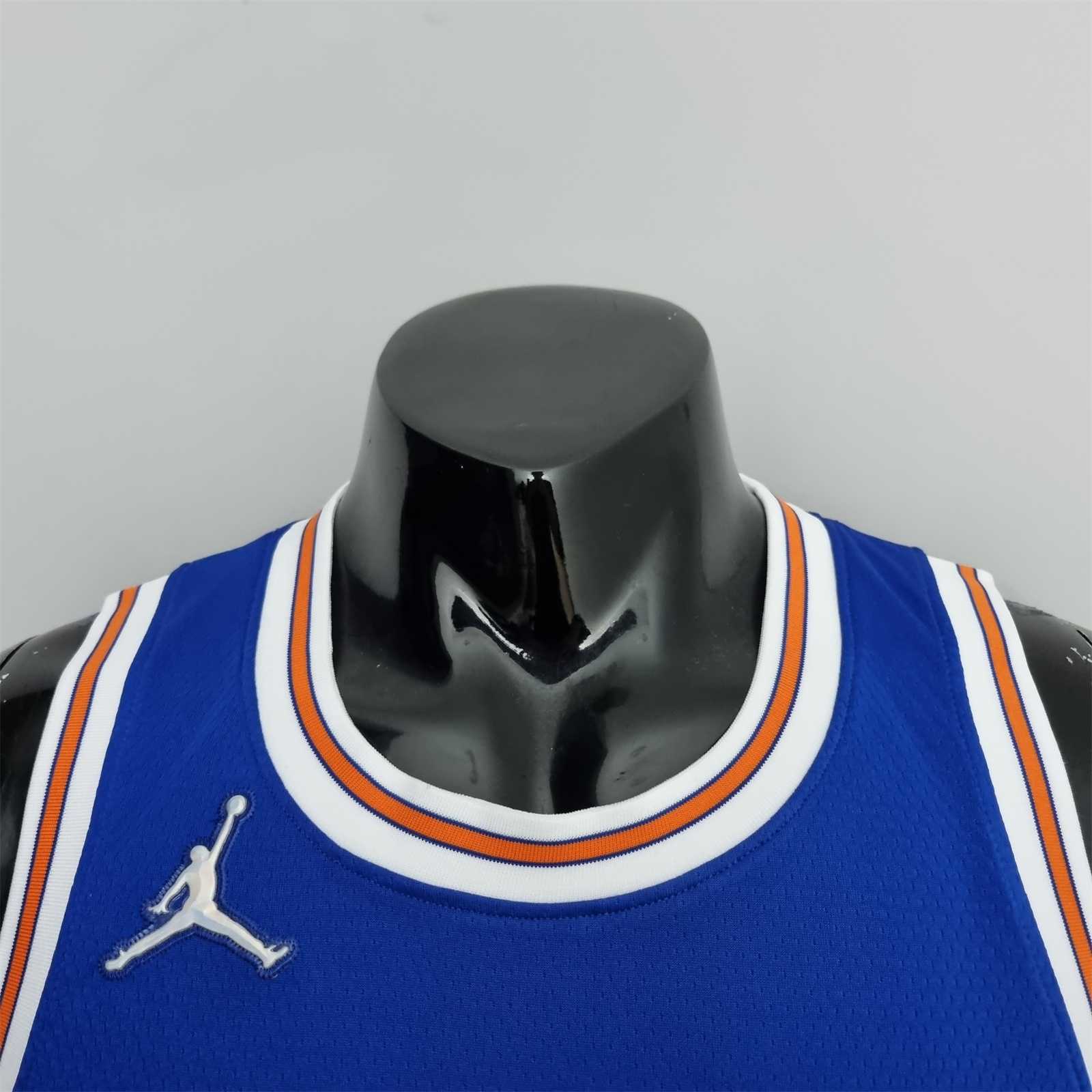 75th Anniversary Ross #4 New York Knicks Jordan Limited Blue NBA Jersey 5