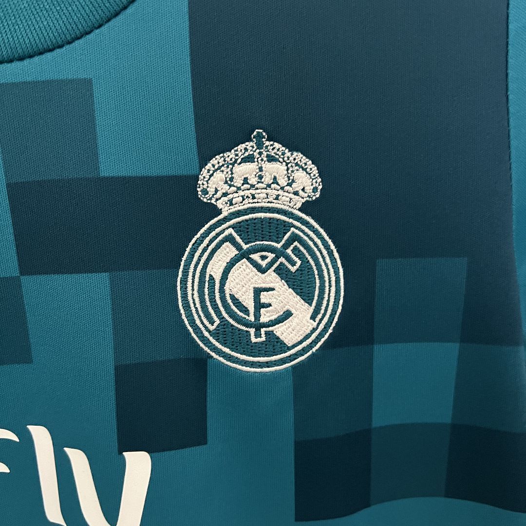 17-18 Real Madrid Third Away Retro Kids Kit Size-16-28 Soccer Jersey Yupoo 5