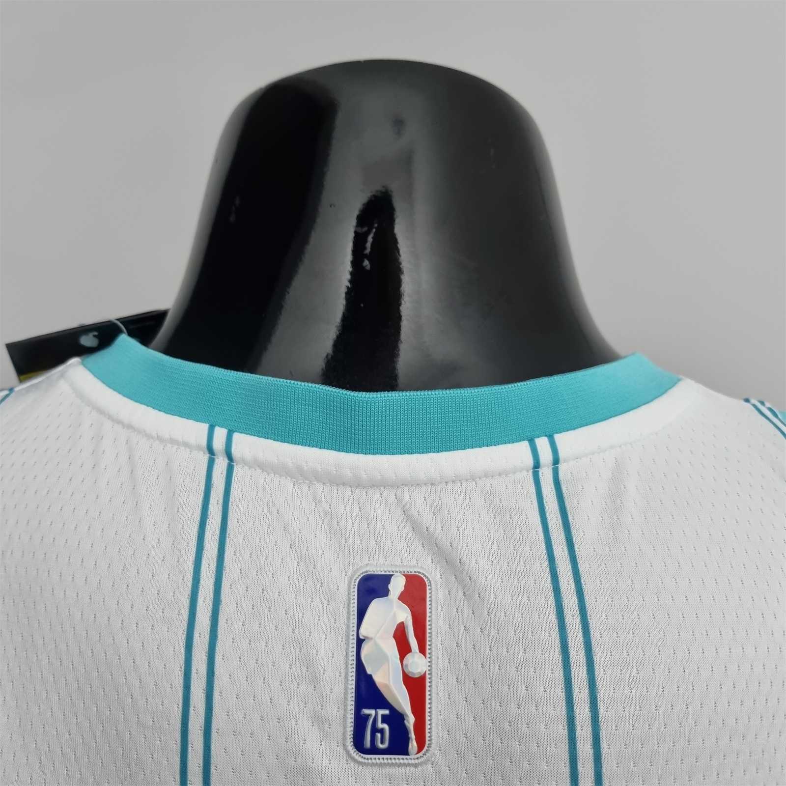 75th Anniversary Oubre #12 Charlotte Hornets White NBA Jersey 3